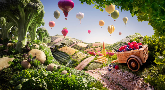 В стране вкусных пейзажей Cart-Balloons
